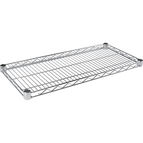Tablette en treillis pour &eacute;tag&egrave;re robuste en treillis chromat&eacute;, 30" la x 14" p, Capacit&eacute; de 800 lb OSI Industrial Sales