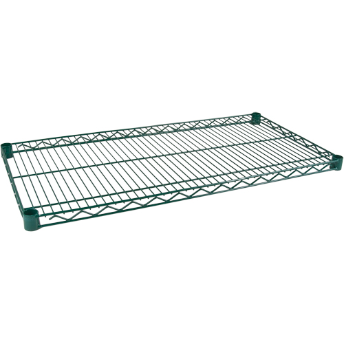 Shelf for Heavy-Duty Green Epoxy Finish Wire Shelving, 72" W x 24" D, 600 lbs. Capacity OSI Industrial Sales