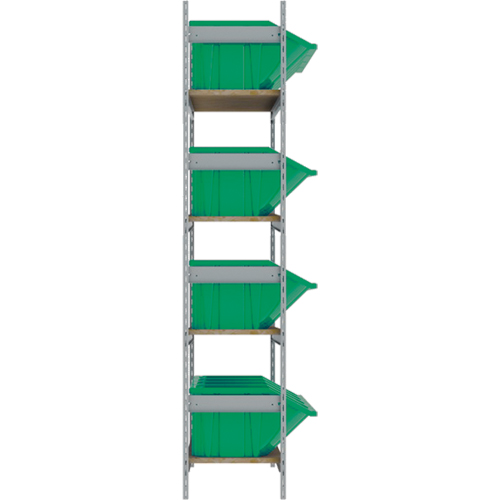 Wide Span Shelving with Jumbo Plastic Bins, Steel, Boltless, 800 lbs. Capacity, 66" W x 72" H x 18" D OSI Industrial Sales