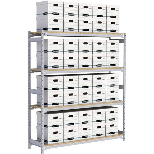 &eacute;tag&egrave;re-classeur de grande largeur, Acier, 4 Tablettes, 72" la x 18" p x 84" h OSI Industrial Sales