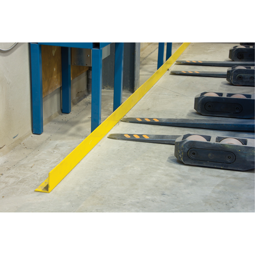 Floor Angle Guard Rails, Steel, 48" L x 5" H, Yellow OSI Industrial Sales