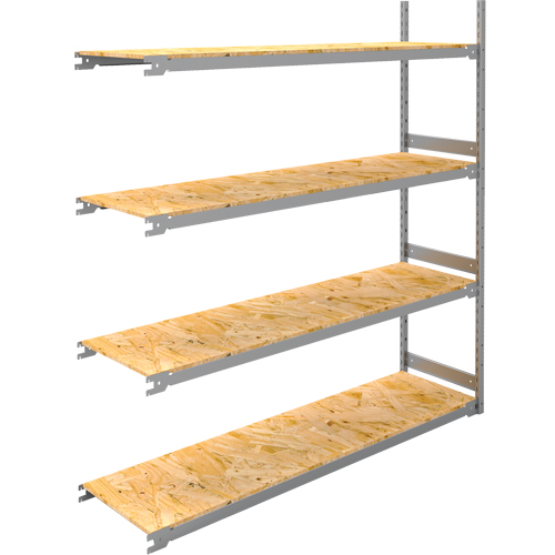&eacute;tag&egrave;re-classeur de grande largeur, Acier, 4 Tablettes, 72" la x 18" p x 84" h, Ensemble Ajout OSI Industrial Sales