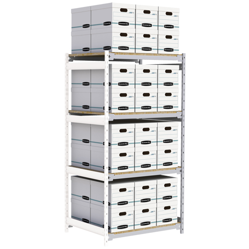 &eacute;tag&egrave;re-classeur de grande largeur, Acier, 4 Tablettes, 42" la x 32" p x 84" h, Ensemble Ajout OSI Industrial Sales