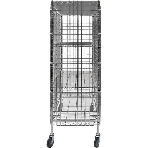 Security Cart, Chrome Plated, 48" x 69" x 24", 500 lbs. Capacity OSI Industrial Sales
