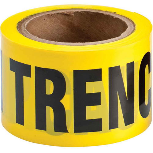 Ruban pour barricade, Anglais, 3" la x 200' lo, 3 mils, Noir sur jaune OSI Industrial Sales