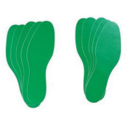 Floor Marking Labels, Footprint, 12" L x 3.75" W, Green, Vinyl OSI Industrial Sales