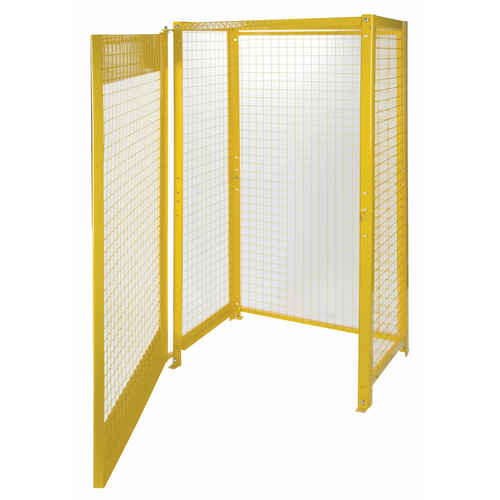 Gas Cylinder Cabinets, 10 Cylinder Capacity, 44" W x 30" D x 74" H, Yellow OSI Industrial Sales