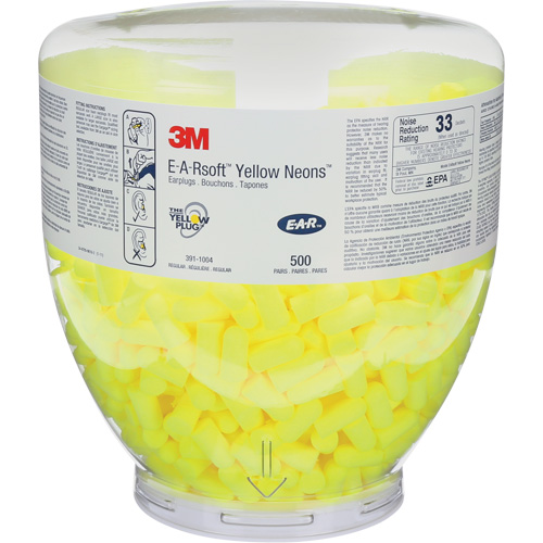 E-A-Rsoft Yellow Neons Earplugs, Bulk - Canister, Large OSI Industrial Sales