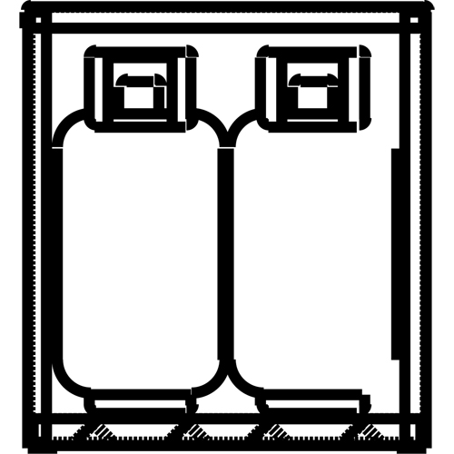 Armoires en aluminium pour bouteilles GPL, nbre de bouteilles: 4, 30" , 32" , 33-1/2" , Argent OSI Industrial Sales