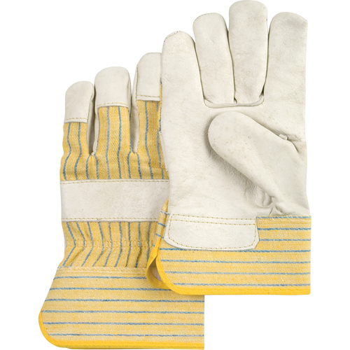 Standard-Duty Dry-Palm Fitters Gloves, Large, Grain Cowhide Palm, Cotton Inner Lining OSI Industrial Sales