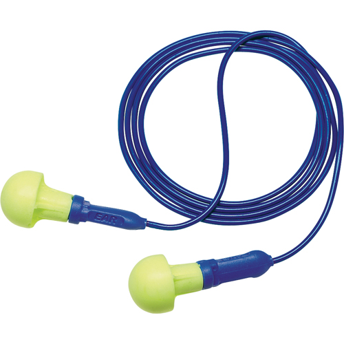 Bouchons d'oreilles d&eacute;tectables E-A-R Push-ins, Avec cordon, Taille unique, Vrac - Sac en poly, NRR dB NRR 28 dB OSI Industrial Sales