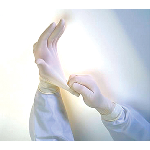 Gants d'examen Qualatex Miracle Grip QRP, Moyen, Latex, 6 mils, Sans poudre, Blanc OSI Industrial Sales