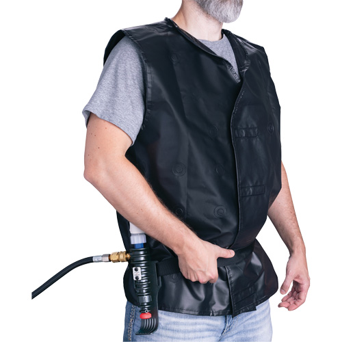 Vortex Cooling Vest with Plastic Cooler, Large, Black OSI Industrial Sales