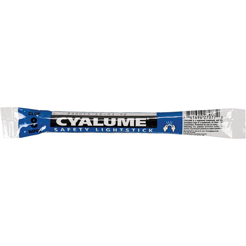 B&acirc;tons de s&eacute;curit&eacute; luminescents Cyalume 6", Bleu, Dur&eacute;e 8 h OSI Industrial Sales