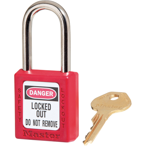 Cadenas Zenex, Cadenas de s&eacute;curit&eacute;, Cl&eacute;s diff&eacute;rentes, Thermoplastique, Largeur de 1-1/2" OSI Industrial Sales