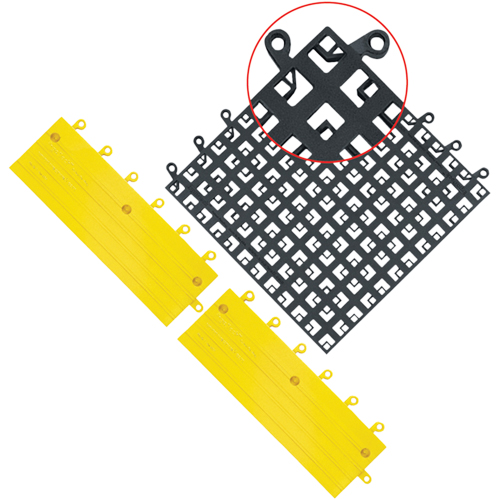 Carrelage no 560 ErgoDeck , PVC, 1-1/2' la c, 1-1/2' lo, 7/8" &eacute;paisseur, Noir OSI Industrial Sales