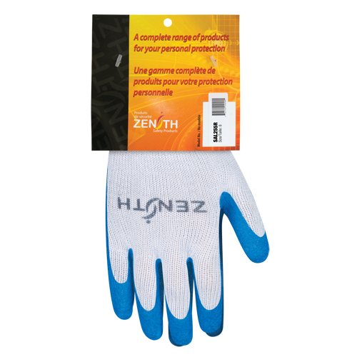 Gants enduits tricot&eacute; sans couture en caoutchouc naturel, 8, R&ecirc;vetement Latex de caoutchouc, Calibre 10, Enveloppe en Polyester/Coton OSI Industrial Sales