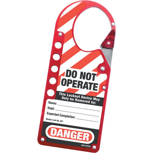 Labeled Snap-on Hasps, Red OSI Industrial Sales