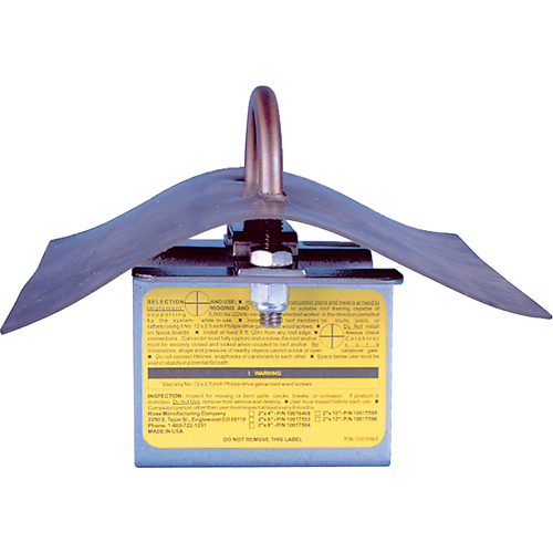 Permanent Roof Anchor, Roof, Permanent Use OSI Industrial Sales