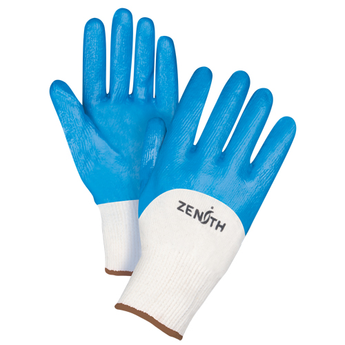 Gants enduits et tricot&eacute;s sans coutures de poids moyen, 9/Grand, R&ecirc;vetement Nitrile, Calibre 13, Enveloppe en Coton OSI Industrial Sales