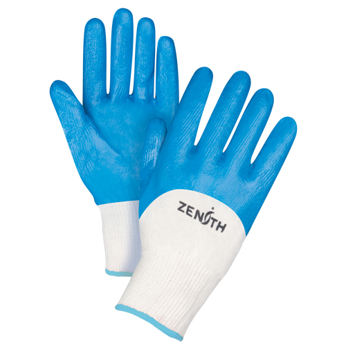 Gants enduits et tricot&eacute;s sans coutures de poids moyen, 10/T-Grand, R&ecirc;vetement Nitrile, Calibre 13, Enveloppe en Coton OSI Industrial Sales