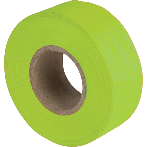 Flagging Tape, 1.1875" W x 150' L, Fluorescent Lime OSI Industrial Sales