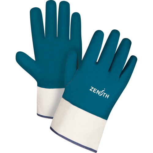 Gants &agrave; poignet de s&eacute;curit&eacute; de poids lourd, 11/2T-Grand, R&ecirc;vetement Nitrile, Enveloppe en Coton OSI Industrial Sales