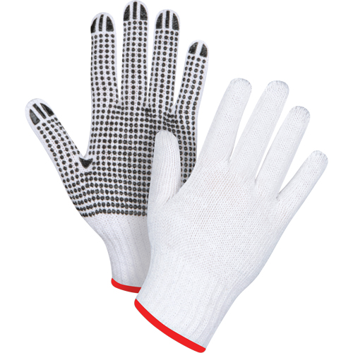 Dotted String Knit Gloves, Poly/Cotton, Single Sided, 7 Gauge, Small OSI Industrial Sales