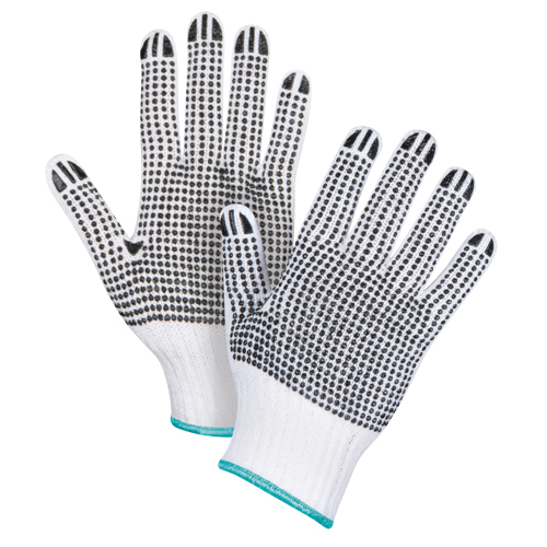 Gants tricot&eacute;s deux c&ocirc;t&eacute;s &agrave; pois, Poly/coton, Deux c&ocirc;t&eacute;s, Calibre 7, T-Grand OSI Industrial Sales