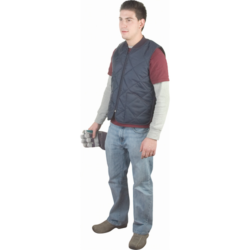 Vestes sans manches, manteaux et manteaux longs isol&eacute;s &agrave; usage l&eacute;ger pour glaci&egrave;res, Hommes, Petit, Bleu marin OSI Industrial Sales