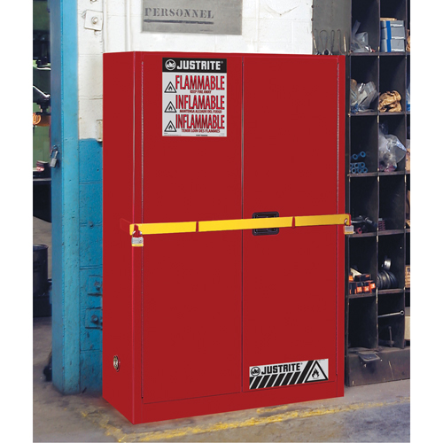 High Security Flammables Safety Cabinet with Steel Bar, 45 gal., 2 Shelves OSI Industrial Sales
