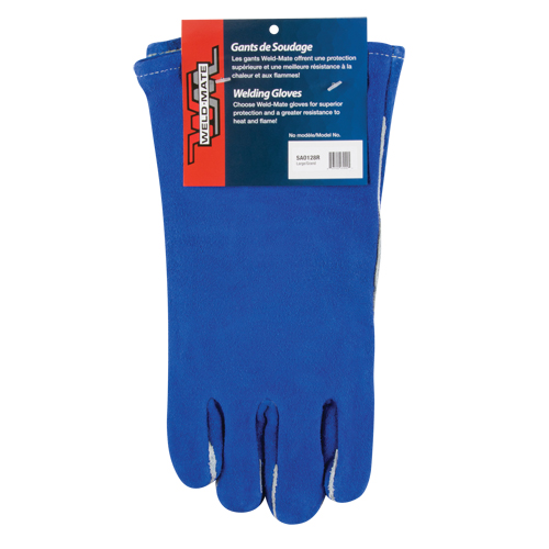 Gants de soudage &agrave; pouce & paume doubles, Cuir de vache refendu, Taille Grand OSI Industrial Sales