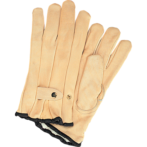 Winter-Lined Ropers Gloves, Medium, Grain Cowhide Palm, Fleece Inner Lining OSI Industrial Sales