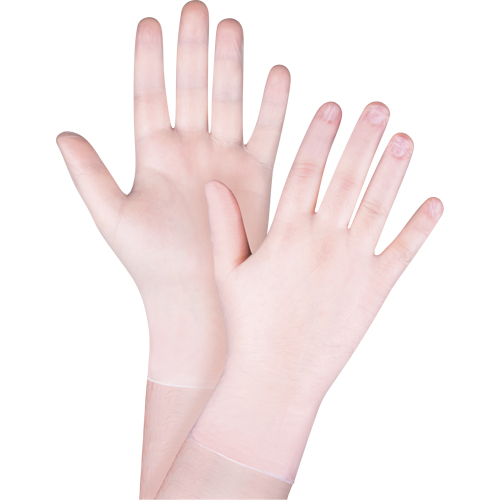 Gants jetables, Petit, Vinyle, 4,5 mils, Sans poudre, Transparent, Classe 2 OSI Industrial Sales