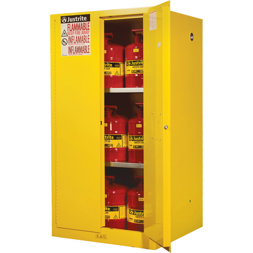 Sure-Grip&reg; Ex Flammable Storage Cabinets, 60 gal., 2 Door, 34" W x 65" H x 34" D OSI Industrial Sales