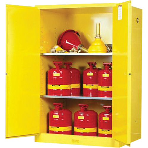 Sure-Grip&reg; Ex Flammable Storage Cabinets, 90 Gal., 2 Door, 43" W x 65" H x 34" D OSI Industrial Sales