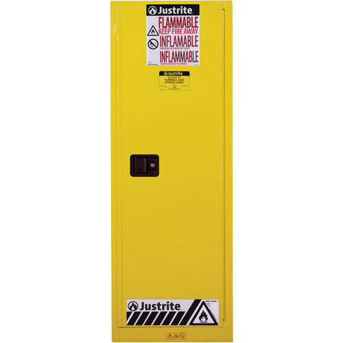 Sure-Grip&reg; EX Slimline Flammable Safety Cabinet, 22 gal., 1 Door, 23.25" W x 65" H x 18" D OSI Industrial Sales