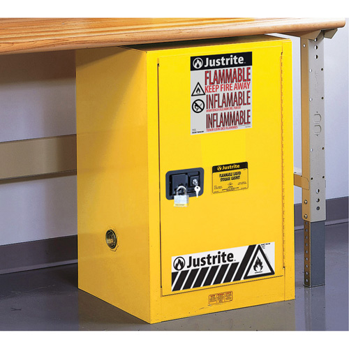 Sure-Grip&reg; EX Compac Flammable Safety Cabinet, 12 gal., 1 Door, 23.25" W x 35" H x 18" D OSI Industrial Sales