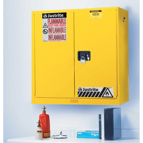 Wall Mount Sure-Grip&reg; Ex Safety Cabinets, 20 gal., 2 Door, 43" W x 44" H x 12" D OSI Industrial Sales