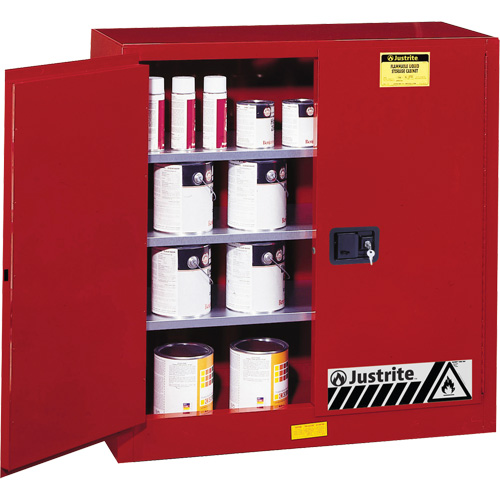 Armoire de s&eacute;curit&eacute; pour la peinture et les encres combustibles EX Sure-Grip, 40 gal., 3 tablettes OSI Industrial Sales