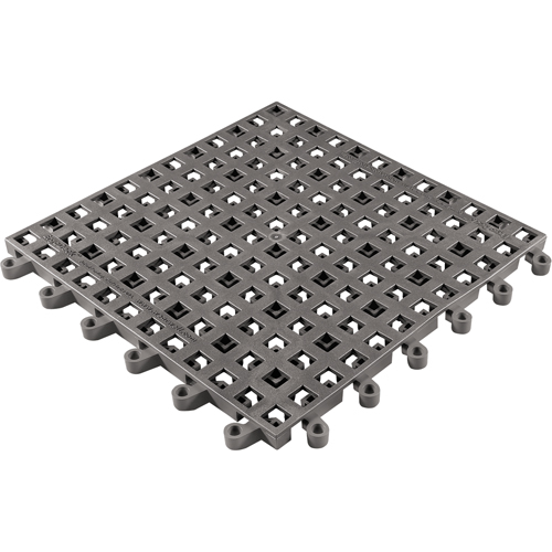 Tapis Ergodeck tout usage No 564 & No 566, PVC, 1-1/2' la c, 1-1/2' lo, 7/8" &eacute;paisseur, Charbon OSI Industrial Sales