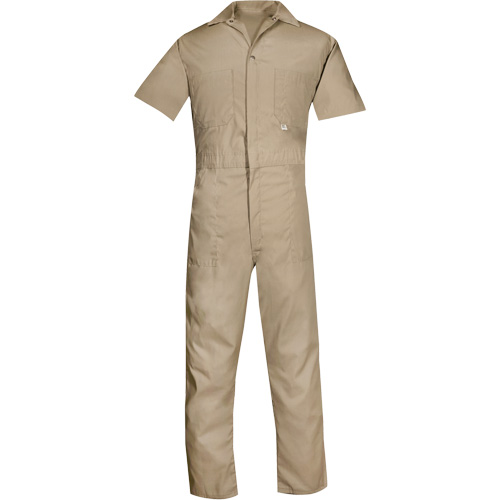 Short Sleeved Coveralls, Men's, Tan, Size Small OSI Industrial Sales