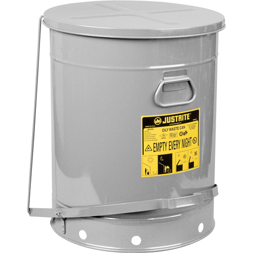 Contenants pour d&eacute;chets huileux, Homologu&eacute; FM/List&eacute; UL, 21 gal. US, Argent OSI Industrial Sales