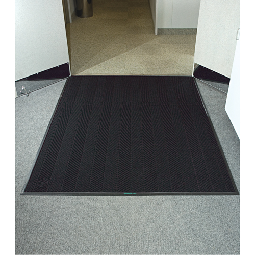 Waterhog&reg; Eco Elite Matting, Wiper/Scraper, 4' x 6' x 3/8", Black Smoke OSI Industrial Sales