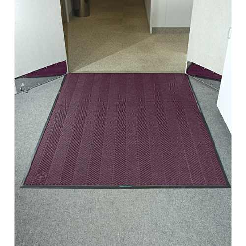 Tapis Waterhog Eco Elite, Essuie-pieds/grattoir, 3' x 3' x 3/8", Marron OSI Industrial Sales