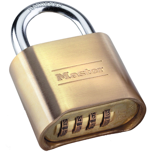 Cadenas &agrave; combinaison, Argent, Rev&ecirc;tement en laiton, Largeur de 2" OSI Industrial Sales