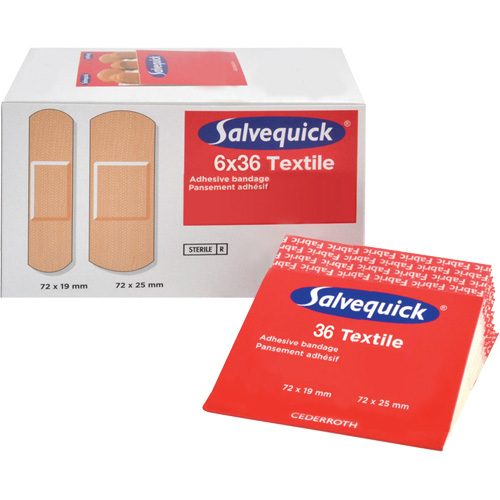 Salvequick&reg; Bandage Dispensing Systems Refills, Rectangular/Square, Fabric, Sterile OSI Industrial Sales