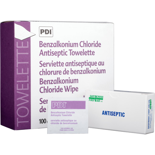 Benzalkonium Chloride Wipes, Towelette, Antiseptic OSI Industrial Sales