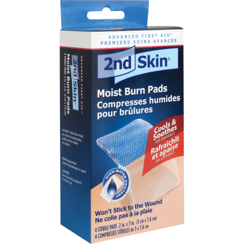 Compresses humides pour brûlures 2nd Skin, 2" x 3", Classe 2 OSI Industrial Sales