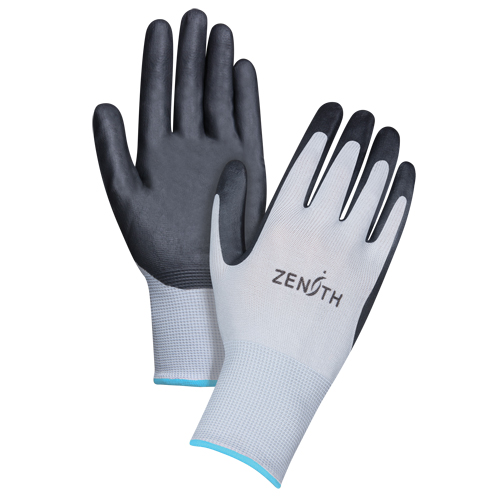 Gants l&eacute;gers enduits et respirants, 10/T-Grand, R&ecirc;vetement Mousse de nitrile, Calibre 13, Enveloppe en Polyester OSI Industrial Sales